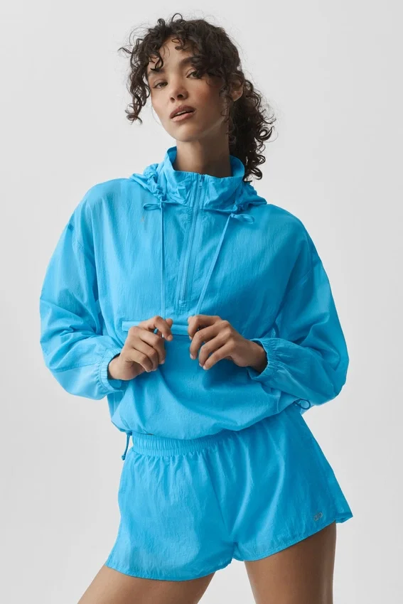 1/4 Zip Go Time-tröja – azurblå