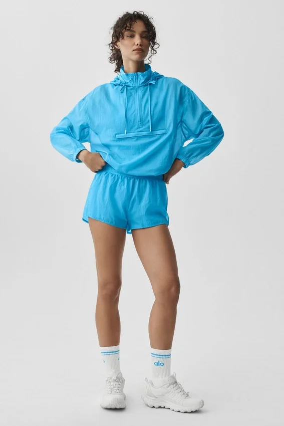 1/4 Zip Go Time-tröja – azurblå
