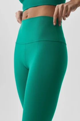 16″ High-Waist Airbrush-capribyxa – Emerald Isle