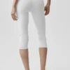16" High-Waist Airbrush-capribyxor – Vit