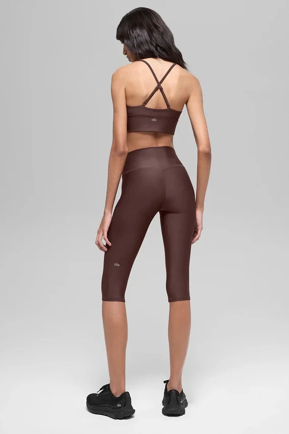 16'' High-Waist Airlift Capri – Brownstone