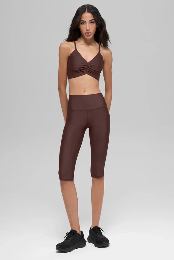 16'' High-Waist Airlift Capri – Brownstone