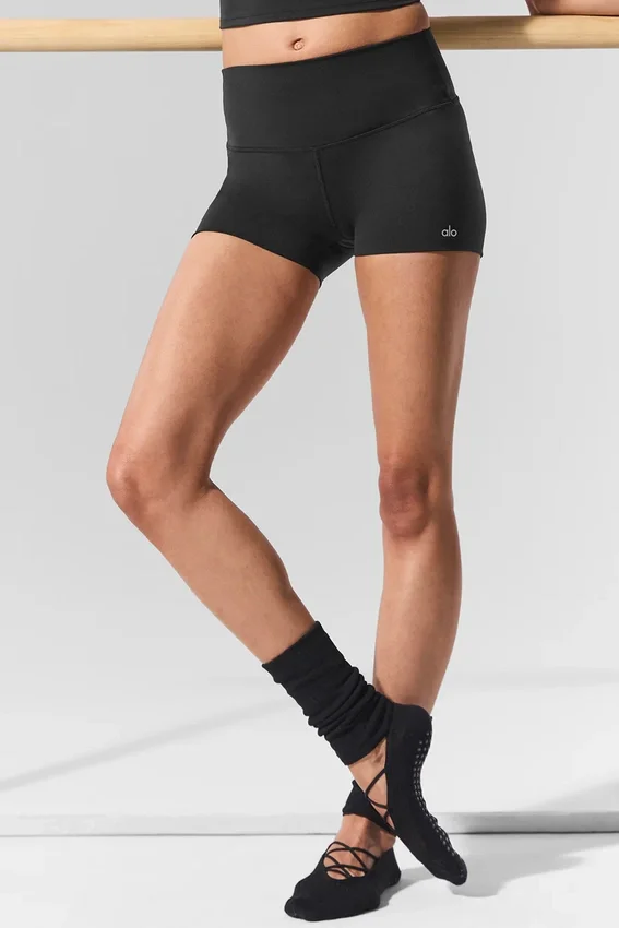 3" Alo Softsculpt High-Waist Precision Short – Svart