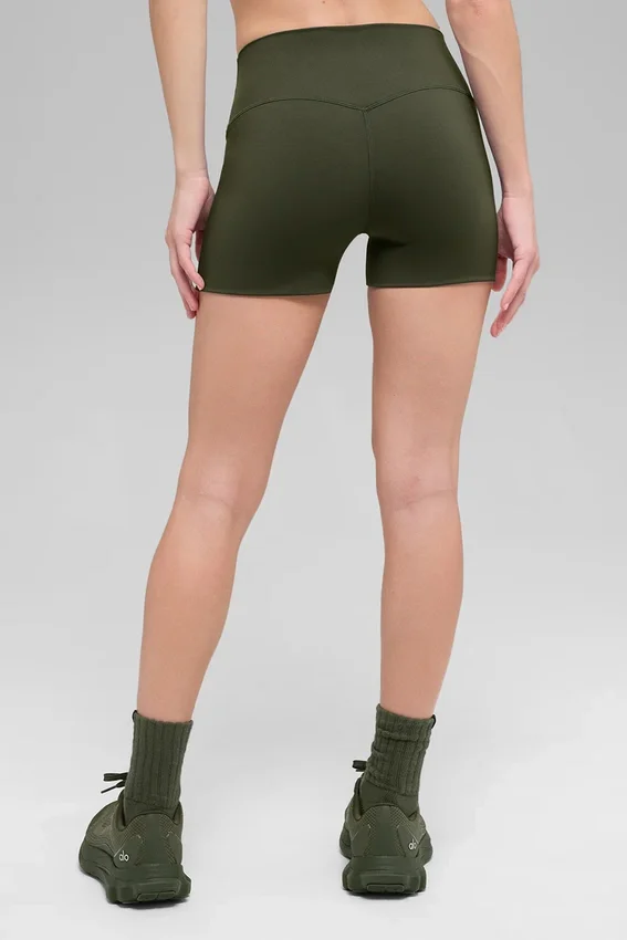 3" Alo Softsculpt High-Waist Precision-shorts – olivgrön