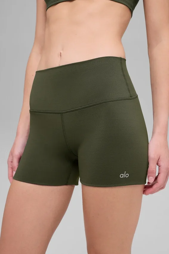 3" Alo Softsculpt High-Waist Precision-shorts – olivgrön
