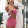 3" Alo Softsculpt lågmidjade shorts med vikbar midja – Paradise Pink