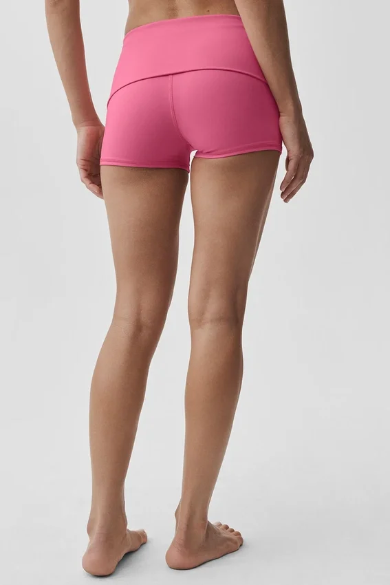 3" Alo Softsculpt lågmidjade shorts med vikbar midja – Paradise Pink