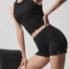 3" Alosoft High-Waist Carefree Shorts – Svart