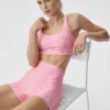 3" High-Waist Airlift Gingham eleganta shorts – Paradise Pink Gingham