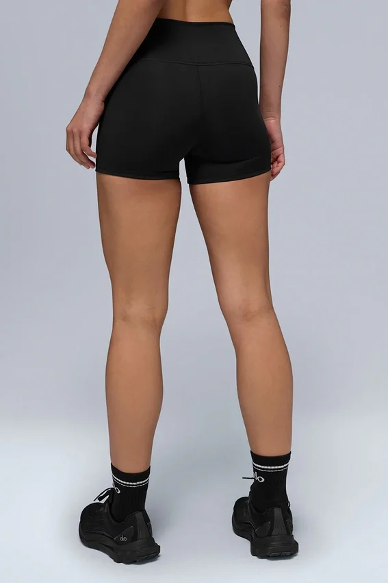 3" High-Waist Airlift-shorts – svarta