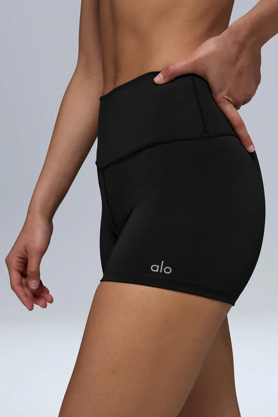 3" High-Waist Airlift-shorts – svarta