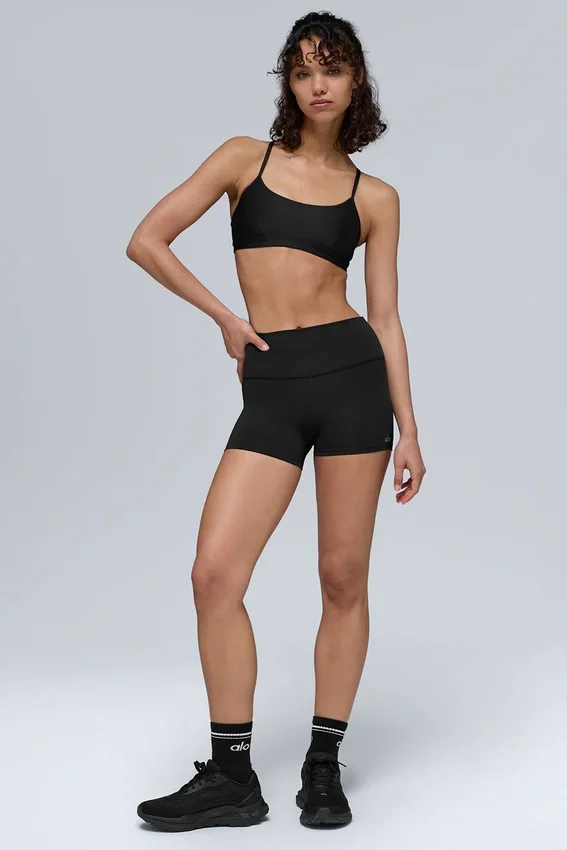 3" High-Waist Airlift-shorts – svarta