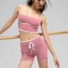 4" Airbrush Race Pace-shorts med High-Waist – Pink Wild Rose/White