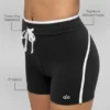 4" Airbrush Race Pace-shorts med High-Waist – svart/vit
