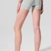 4” Alosoft High-Waist Heart Throb Short – Athletic Heather Grey/White