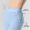 4” High-Waist Alosoft Heart Throb-shorts – Seashell Blue Heather/White
