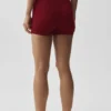 4" sömlösa modal-Shorts med ribbad struktur och High-Waist-modell – Summer Romance Red
