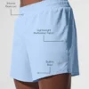 5" Adapt löparshorts – Seashell Blue