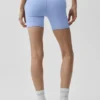5" Airbrush-High-Waist Biker Shorts – ljus provenceblå