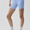 5" Airbrush-High-Waist Biker Shorts – ljus provenceblå