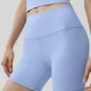 5" Airbrush-High-Waist Biker Shorts – ljus provenceblå