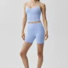 5" Airbrush-High-Waist Biker Shorts – ljus provenceblå