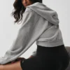 Sweet Escape-huvtröja med dragkedja – Athletic Heather Grey