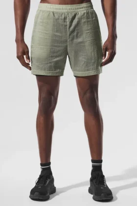 5" Game Time Ripstop 2-i-1 Shorts – Limestone/svart