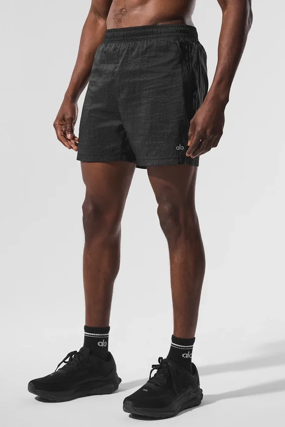 5" Game Time Ripstop 2-i-1 Shorts – svart/svart