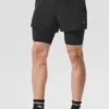 5" Revival 2-i-1 Shorts – Svart/Svart