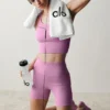 5" sömlösa ribbade Favorite-shorts – Candy Heart Pink
