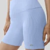 5" sömlösa ribbade Favorite-shorts – ljus provenceblå