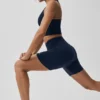 5" sömlösa ribbade Favorite-shorts – Navy