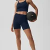 5" sömlösa ribbade Favorite-shorts – Navy