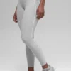 7/8 High-Waist Alosoft Heart Throb Legging – Athletic Heather Grey/Whi