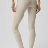 7/8 High-Waist Alosoft Heart Throb Leggings – Oatmeal Heather/White