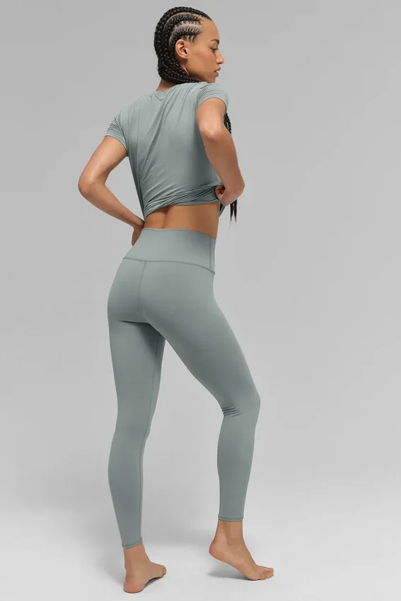 7/8-långa High-Waist Airbrush Legging – Lunar Grey