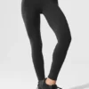 7/8-långa High-Waist Airbrush Legging – svart