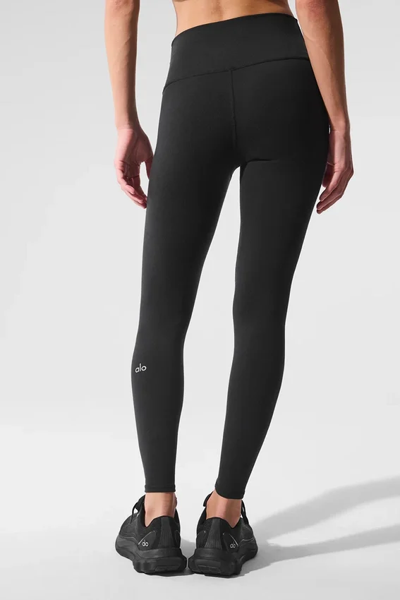 7/8-långa High-Waist Airbrush Legging – svart