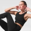 7/8-långa High-Waist Airbrush Legging – svart