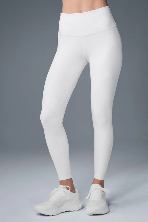 7/8-långa High-Waist Airbrush Legging – White