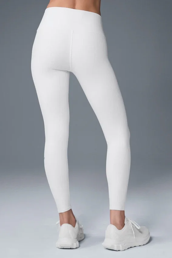 7/8-långa High-Waist Airbrush Legging – White