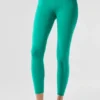 7/8-långa High-Waist Airbrush Leggings – Spruce Green