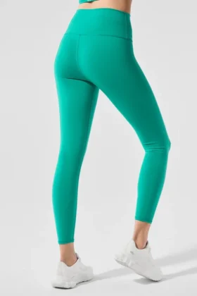 7/8-långa High-Waist Airbrush Leggings – Spruce Green