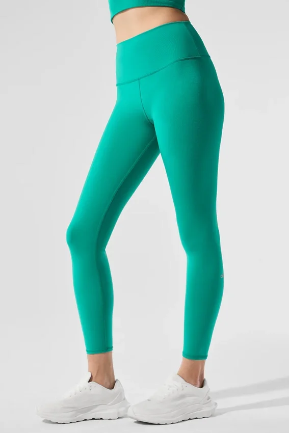 7/8-långa High-Waist Airbrush Leggings – Spruce Green