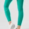 7/8-långa High-Waist Airbrush Leggings – Spruce Green