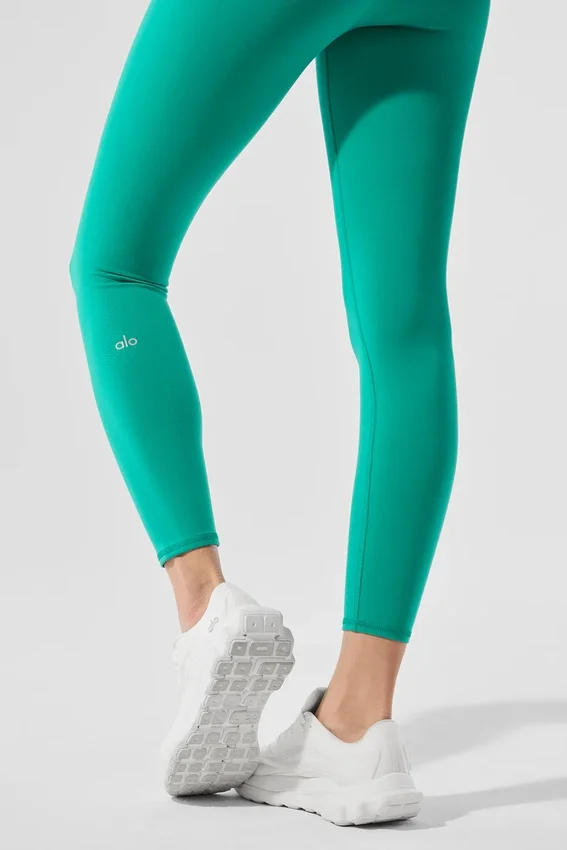 7/8-långa High-Waist Airbrush Leggings – Spruce Green