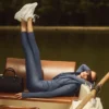 7/8-långa High-Waist Airlift Legging – Bluestone