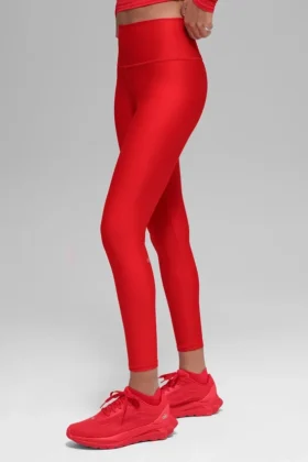 7/8-långa High-Waist Airlift Legging – Bright Red