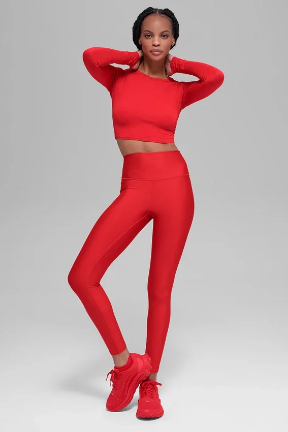 7/8-långa High-Waist Airlift Legging – Bright Red